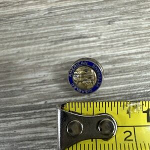 Vintage Disabled American Veterans Member Lapel Pin with back - Blue & Gold Tone